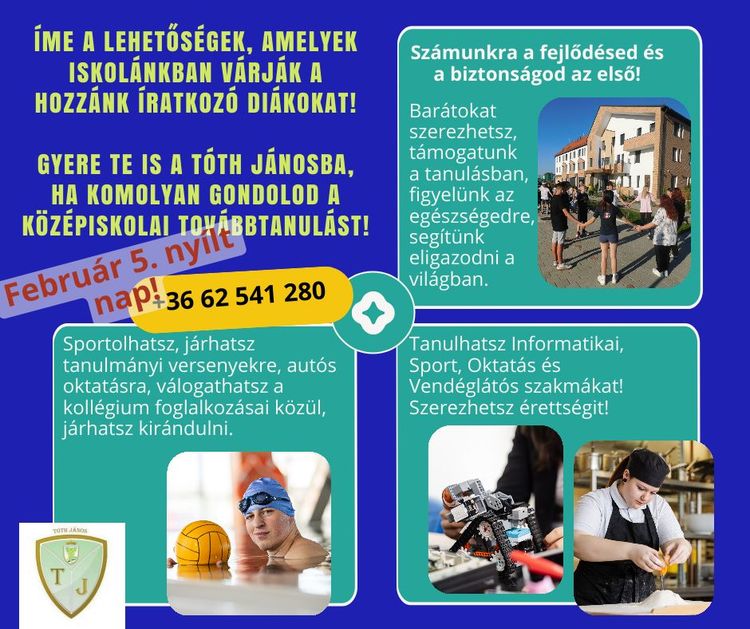 Február 5. -én nyiltnap!