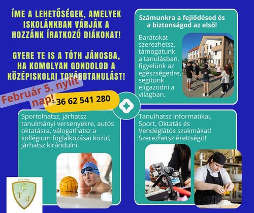 Február 5. -én nyiltnap!